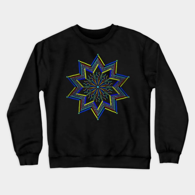 Electric Star Crewneck Sweatshirt by Jane Izzy Designs